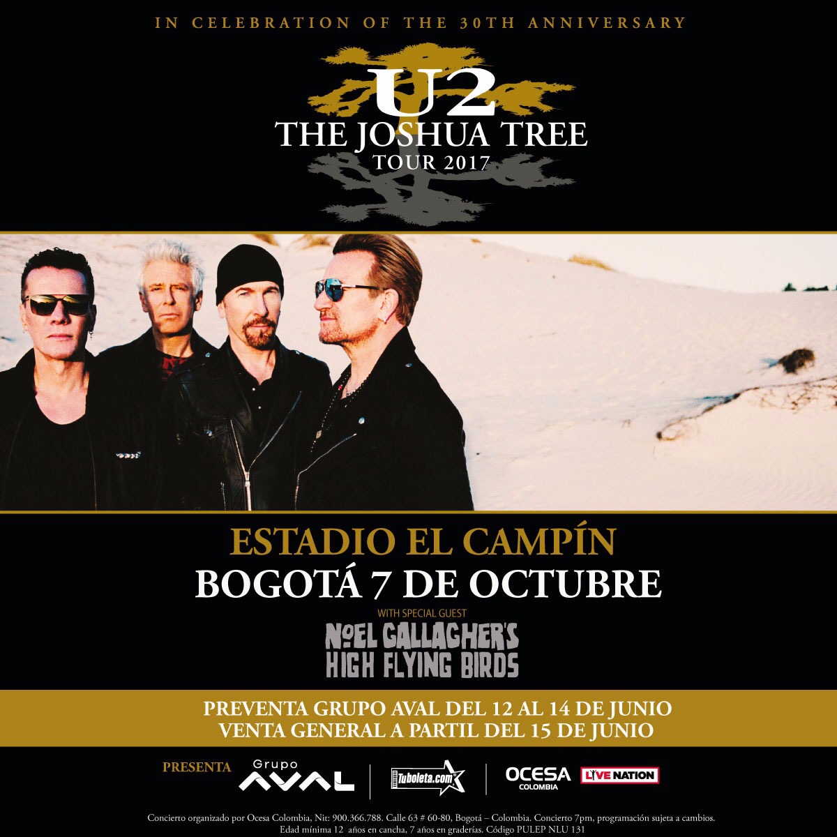 ¡Confirmado! U2 visitará Colombia